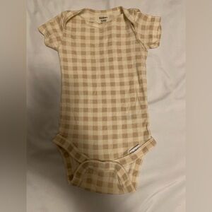 Gerber Cream Checkered Kids Bodysuit